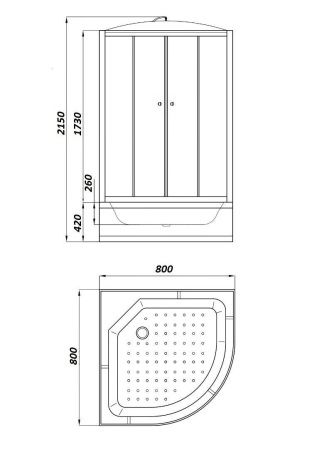 Кабина EF821 душевая PARLY