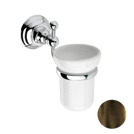 Nicolazzi Accessori Стакан подвесной, цвет: тёмная бронза/белый, артикул 1488DB