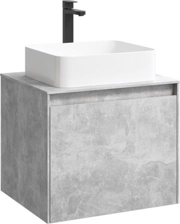Mobi Корпус подвесной тумбы 60 см под умывальник , цвет бетон светлый