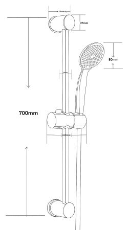 Душевой гарнитур, артикул: VSS13, VODA, артикул VSS13