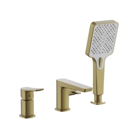 Смеситель на борт ванны BELZ B66715-5, брашированное золото