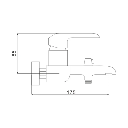 Смеситель для ванны Rose R2102F, белый/хром