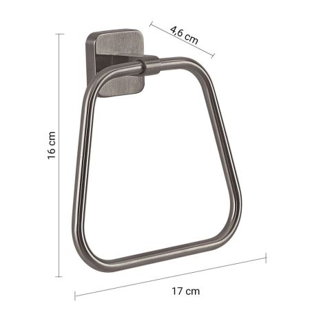 Gedy Tonga, полотенцедержатель - кольцо, цвет оружейная сталь, артикул TO70(81)