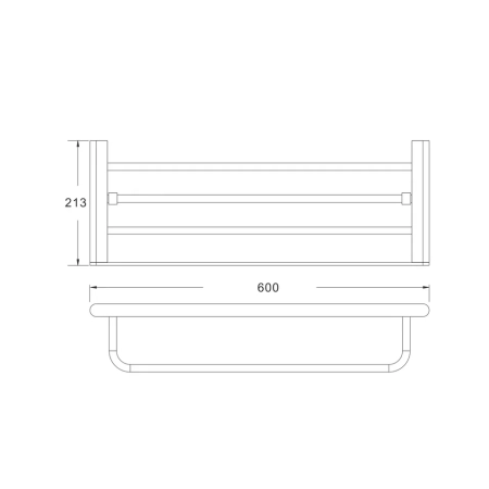 Полка для полотенец Rose RG1708T, пепельный