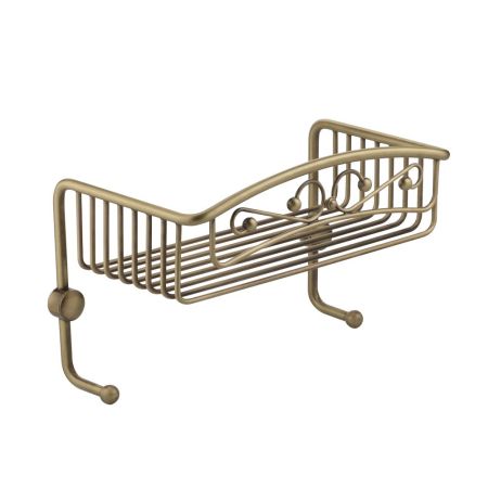 COMPLEMENTI Решетка одинарная с двумя крючками L26xP15xH15 см., бронза, артикул 22027