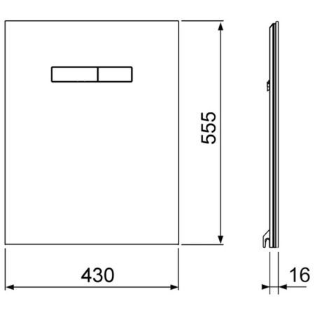 Нижняя панель TECElux для установки унитаза-биде, артикул 9650101