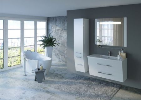 Тумба под раковину Bellezza Берта 60 4635209560015 подвесная Белая, артикул 4635209560015