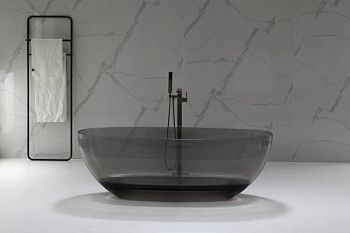 Ванна отдельностоящая 1700x800x560, Grey Mist, CEZARES CZR-RELAX-170-80-56-GM-PFB