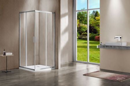 Душевые уголки Vincea Душевой уголок Garda VSS-1G8010CL, 1000*800, хром, стекло прозрачное, , шт, артикул VSS-1G8010CL