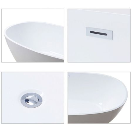 Акриловая ванна Vincea VBT-204 170x87 без гидромассажа, артикул VBT-204