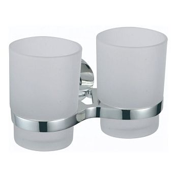Стакан для ванной комнаты двойной Savol S-008768, хром
