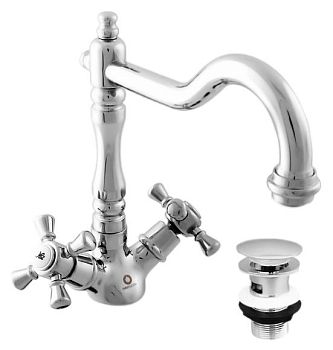 Смеситель клас. для умывальника и раковины с Click-Clack