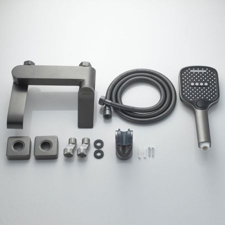 Смеситель для ванны Shevanik S4102T, оружейная сталь, артикул S4102T