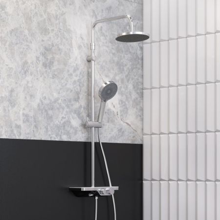 947730000 Apollo душевая система с ванно-душевым смесителем-полкой, хром