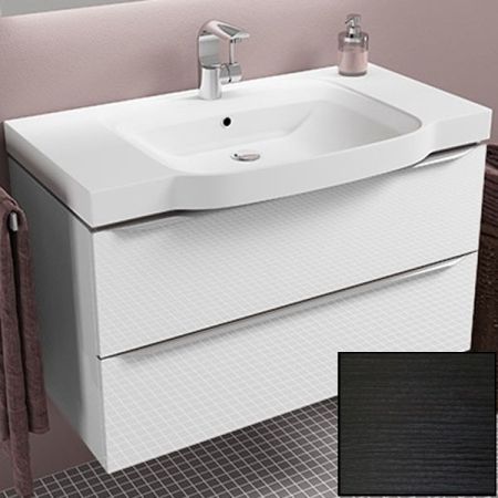 Тумба с раковиной SanVit Тандем 90 ktandem90 с фактурой под дерево подвесная Венге Ital, артикул ktandem90