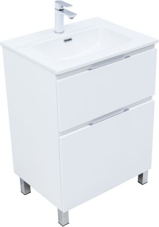 Тумба под раковину Aquanet Алвита New 60 напольная, белый матовый, артикул 00344132