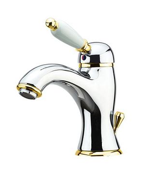 Смеситель для раковины Fiore IMPERIAL 83CO5221, хром/золото