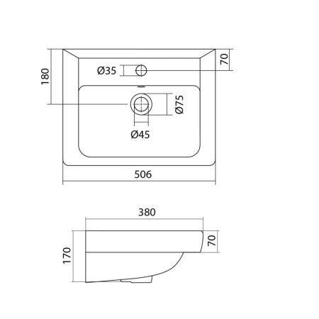 Раковина Santek Тигода 1.WH30.2.128, 50 см, артикул 1.WH30.2.128