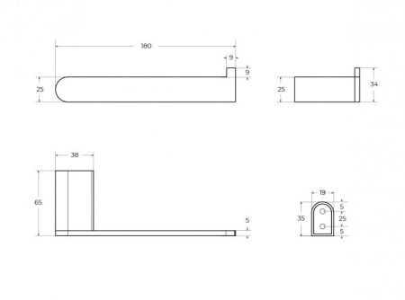 STYLUS-PH-BORO Держатель для туалетной бумаги, исполнение брашированное золото, артикул STYLUS-PH-BORO