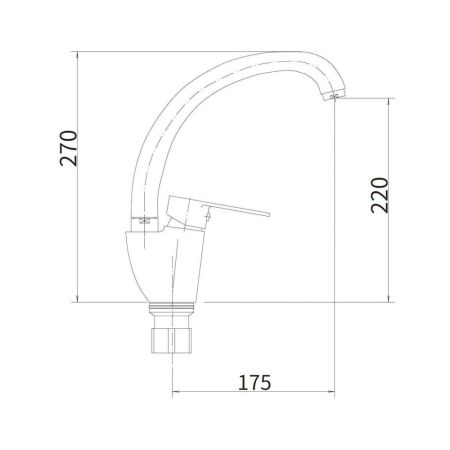 Смеситель для кухни FASHUN A54119-17, графит