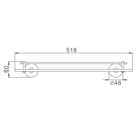Полка стеклянная Haiba HB8707, черный, артикул HB8707