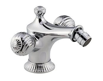 Emmevi The One Cloe, смеситель с донным клапаном для биде. Металлические ручки, цвет хром