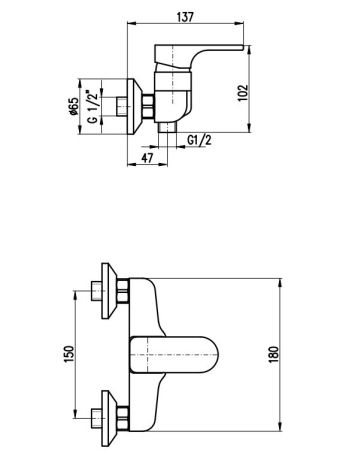 Смеситель для душа Rav Slezak Yukon YU180.5CB