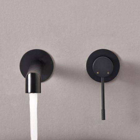 смесители для раковины Vincea Смеситель для раковины Desire VBFW-1D1MB встраиваемый однорычажный, черный ,, артикул VBFW-1D1MB