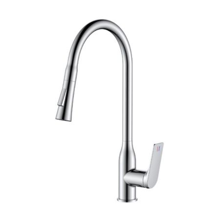 Смеситель для кухни с выдвижным изливом Haiba HB73816, хром, артикул HB73816