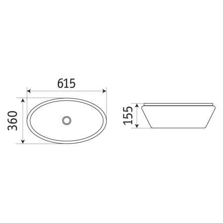 Раковина чаша Velvex 7811A, белый, артикул 7811A