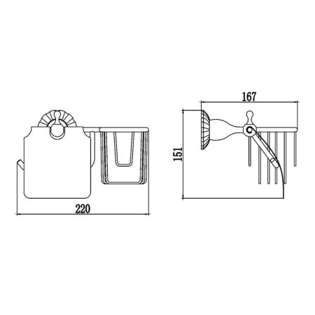 Держатель для туалетной бумаги и освежителя Savol S-L08951C, бронза, артикул S-L8951C