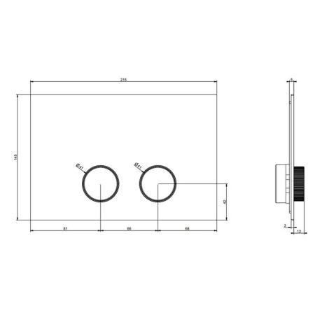 Gessi Ingranaggio Клавиши смыва Tece (TeceProfil, TeceBox)., цвет Finox Brushed Nickel, артикул 54641#149