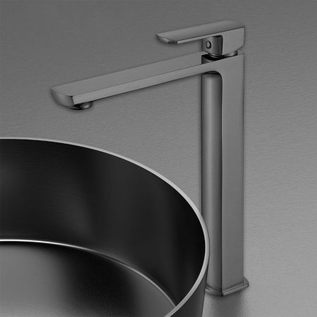 Смеситель для накладной раковины Next VBF-1N2GM однорычажный, вороненная сталь, артикул VBF-1N2GM