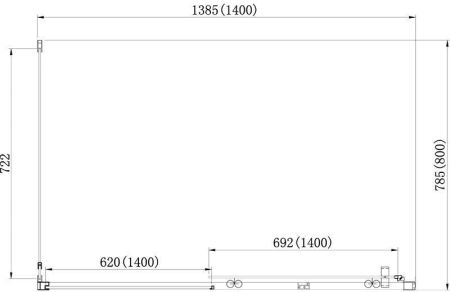 Душевой уголок Aquanet Alfa NAA1131 140x80, прозрачное стекло, артикул NAA1131