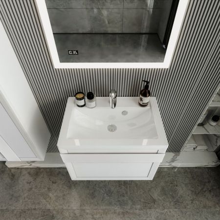 Тумба под раковину подвесная Бриклаер БЕРЛИН белый , 70 см, артикул 4627125416071