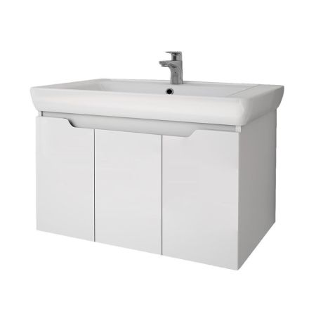 Тумба с раковиной подвесная Dreja Q(D) 70 см, белый, артикул 99-1002-com