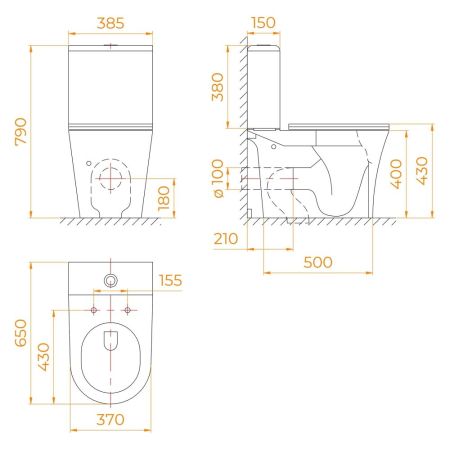 Унитаз с бачком напольный RGW SW-04