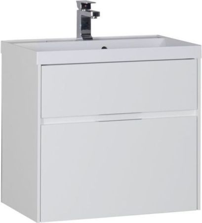 Тумба с раковиной Aquanet Латина 70 белый (2 ящика), артикул 00212835