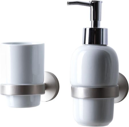 Стакан Allen Brau Priority 6.31002-BN белый/никель браш, артикул 6.31002-BN