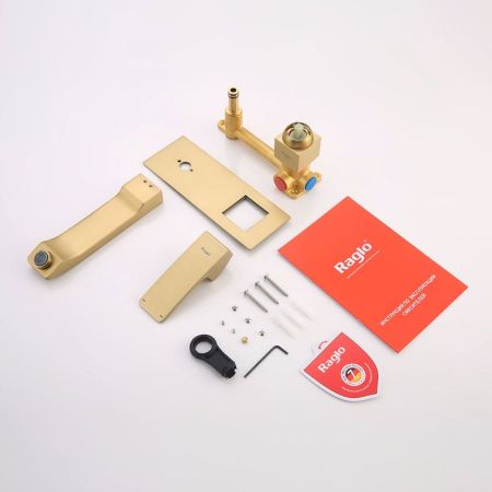 Смеситель для раковины встраиваемый Raglo R01.11.03, золотой сатин, артикул R01.11.03