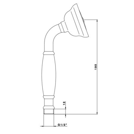 Nicolazzi Doccia Лейка ручного душа керамика, цвет: бронза, артикул 7104BZ