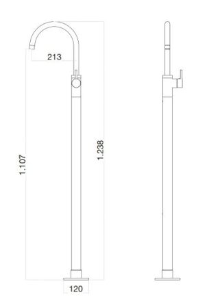 Смеситель для раковины Webert Rimini RI832101010, золото