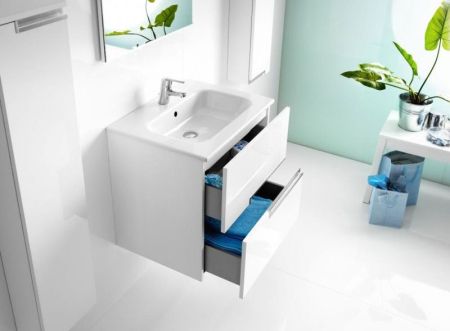 Тумба под раковину ROCA VICTORIA NORD 58,6 ZRU9302730 (подвесная, белый глянец), шт, артикул ZRU9302730