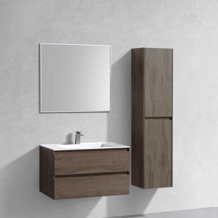 База под раковину Luka 800 подвесная, 2 выкатных ящика soft-close, R.Oak, артикул VMC-2L800RO