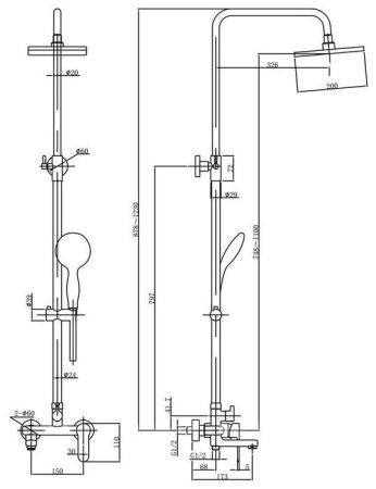 Душевая стойка Aquanet Passion S3, артикул Passion S3