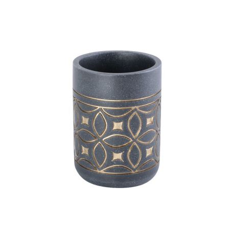 Стакан для ванной комнаты FIXSEN COIN FX-250-3, серый/золотой, артикул FX-250-3