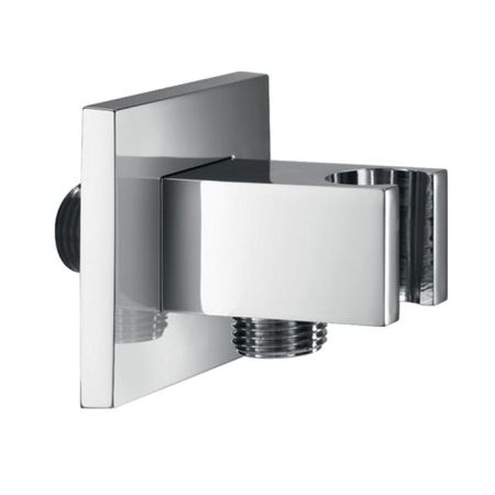 Almar SQUARE Душевое подключение с держателем для лейки, квадратное, хром, артикул E095010.CR