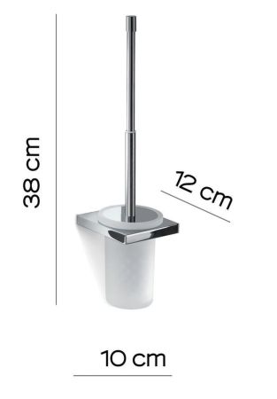 Gedy Lanzarote, настенный стеклянный ёрш, цвет хром, артикул A333/03(13)
