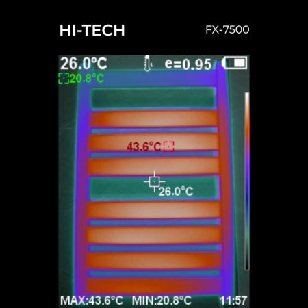 Полотенцесушитель электрический Fixsen HI-TECH 800х500 FX-7500B, черный, артикул FX-7500B