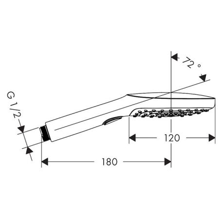 HG Raindance Select E Ручной душ , лейка 120мм, 1jet, ½;, цвет: шлифованная бронза, артикул 26520140
